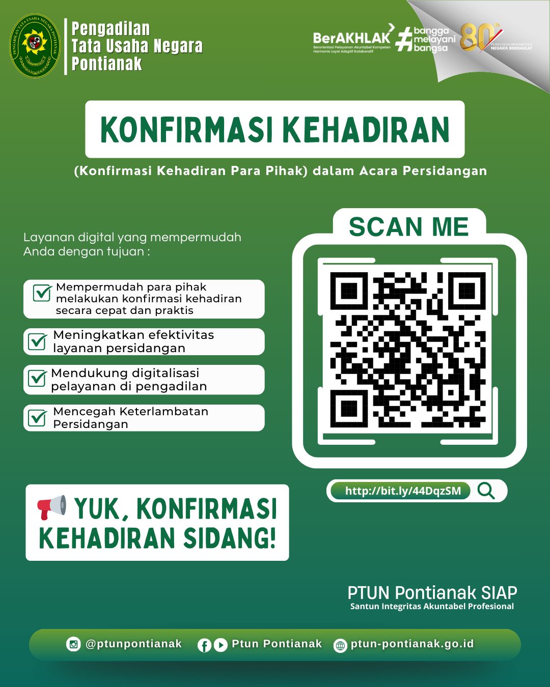 Inovasi Konfirmasi Kehadiran Sidang